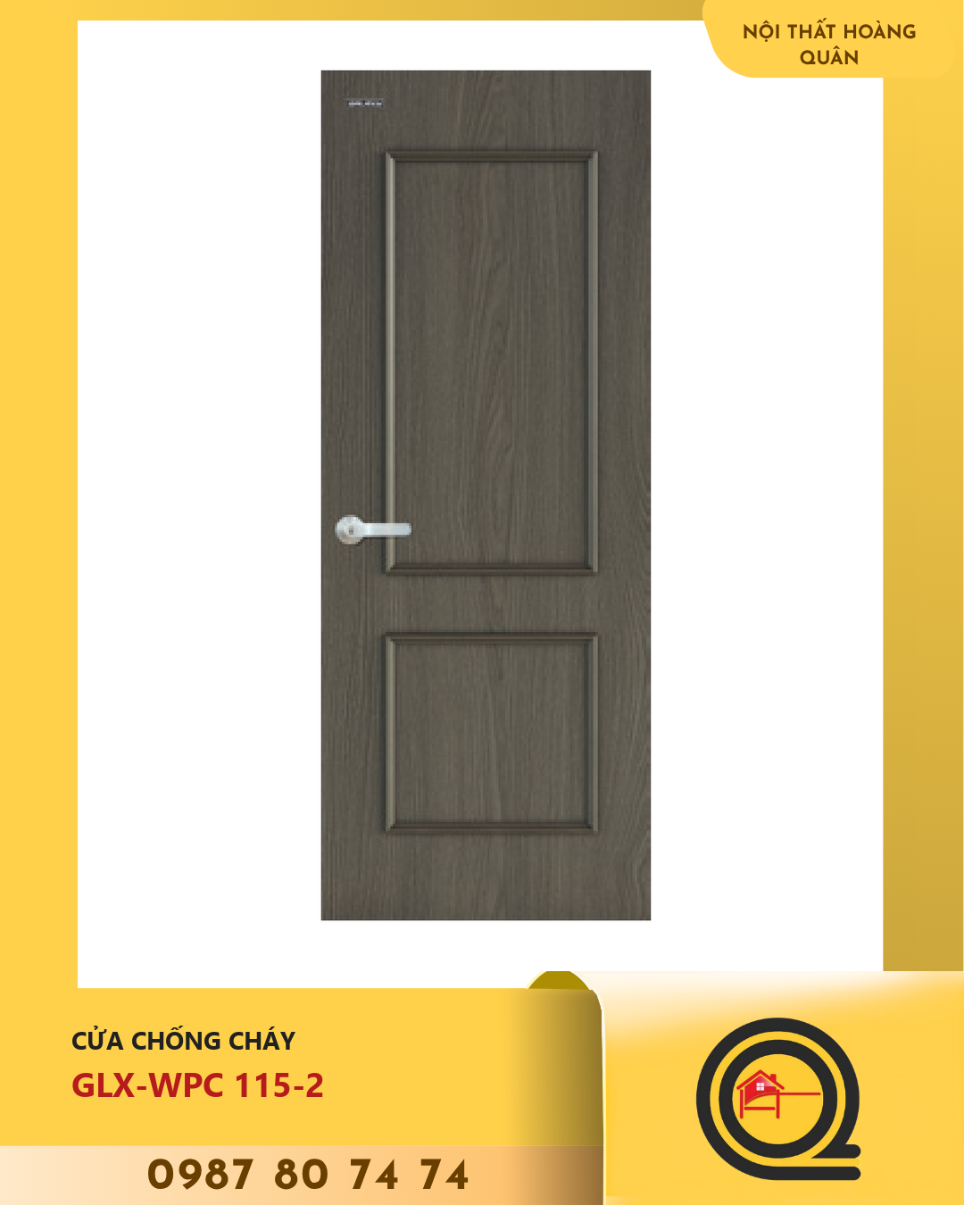 Cửa Nhựa Gỗ WPC GLX-WPC 115-2